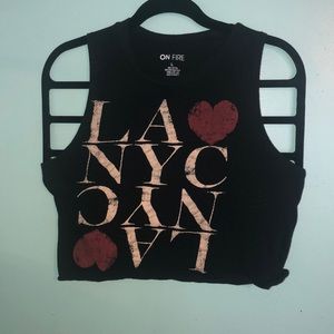 ON Fire black crop top